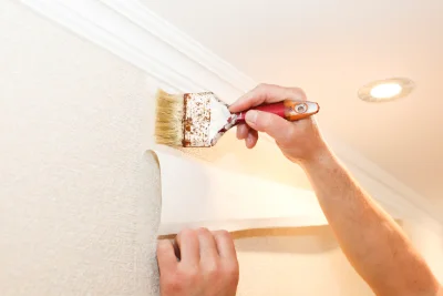 Pose de papier peint à Rapaggio — revêtements muraux et toiles de verre